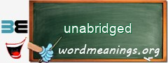 WordMeaning blackboard for unabridged